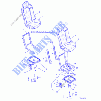 SEAT ASM. AND SLIDER   Z18VFE92BB/BM/BS/BU/LBK (701020) for Polaris RZR XP4 TURBO 2018