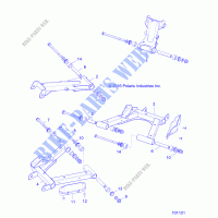 REAR SUSPENSION CONTROL ARMS   Z18VAA87B2/E87BM/BW (701101) for Polaris RZR 900 50 INCH  2018