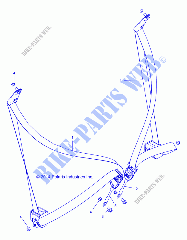 SEAT BELT MOUNTING   Z18VAA87B2/E87BM/BW (49RGRSB15Z90050) for Polaris RZR 900 50 INCH  2018
