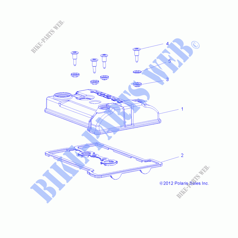 ENGINE, VALVE COVER   Z18VCE87BK/BU/BR/LU (49RGRVALVE13900XP) for Polaris 	RZR S4 900 EPS 4 SEAT 2018