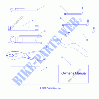 OWNERS MANUAL AND TOOL KIT   Z18VFE99NK (49RGRTOOL14RZR1000) for Polaris RZR XP 4 1000 MD 2018