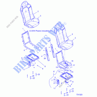 SEAT ASM. AND SLIDER   Z17VFE99AM/AW/LW/AP/M99AB (701020) for Polaris RZR XP 4 1000 2017      