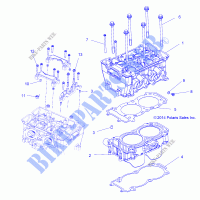 CYLINDER AND HEAD   Z16VBA87A2/AB/L2/E87AB/AR/LB/AE/AS (49RGRCYLINDER15RZR900) for Polaris 	RZR 900 60 INCH ALL OPTIONS 2016      