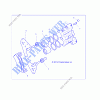 FRONT BRAKE CALIPER   Z16VFE99AF/AS/AM/M99AM (49RGRCALIPER14RZR1000) for Polaris RZR XP 4 1000 2016      