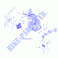 ENGINE, ENGINE MOUNTING   Z16VCE87AB/AR/AE/AS (49RGRENGINEMTG15RZR900) for Polaris RZR 4 900 2016