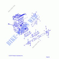 ENGINE, MOUNTING   Z16VDE92AE/AH/AV/AS/AW/N8 (700470) for Polaris RZR XP TURBO 2016      