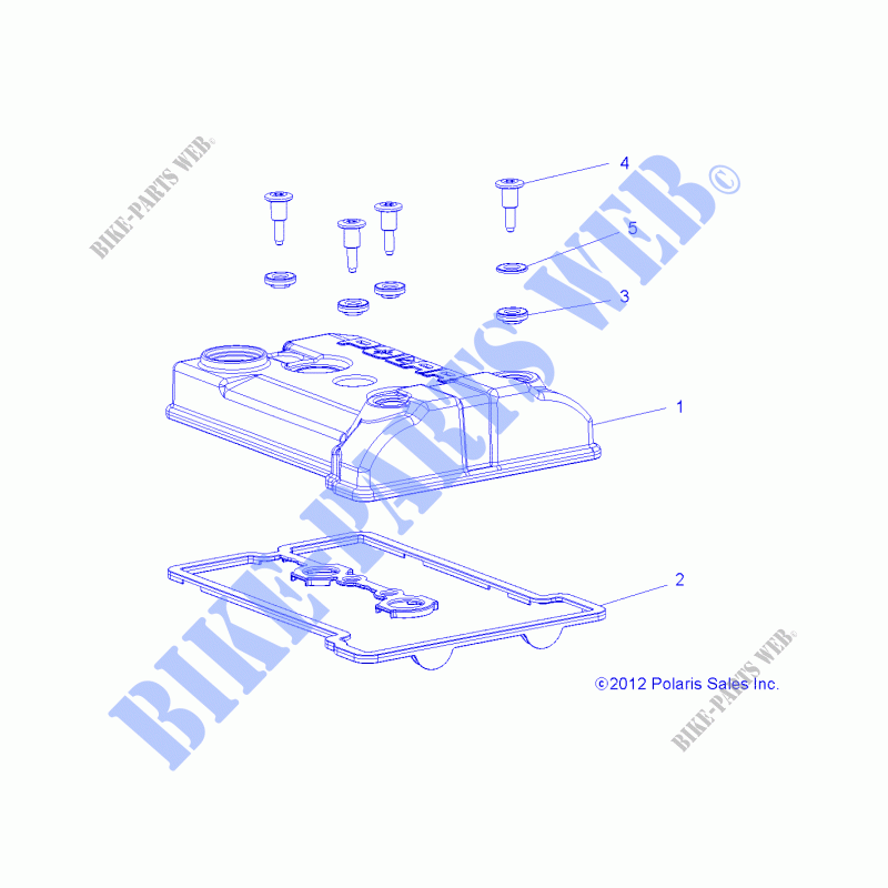 ENGINE, VALVE COVER   Z16VBE87FR/NR/JR (49RGRVALVE13900XP) for Polaris RZR 900 60 INCH EPS EU 2016      