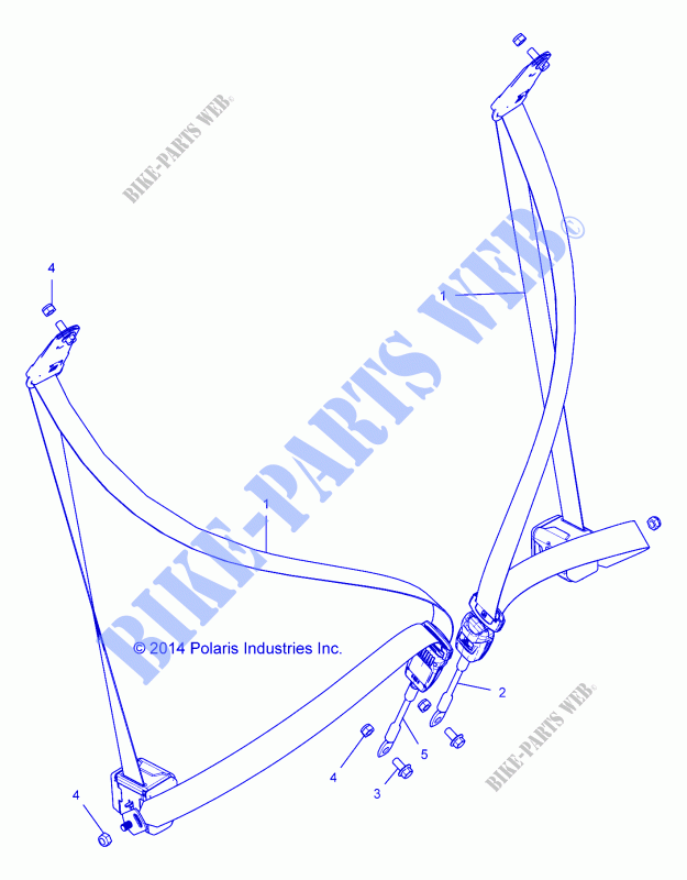 SEAT BELT MOUNTING   Z16VBE87FR/NR/JR (49RGRSB15RZR900) for Polaris RZR 900 60 INCH EPS EU 2016      