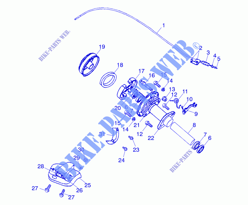 REAR BRAKE   A03EA05CA/CB (4978807880B10) for Polaris SCRAMBLER 50 2003