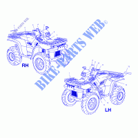 DECALS   A03CH59AA/AF/AG (4977187718A09) for Polaris SPORTSMAN 2003