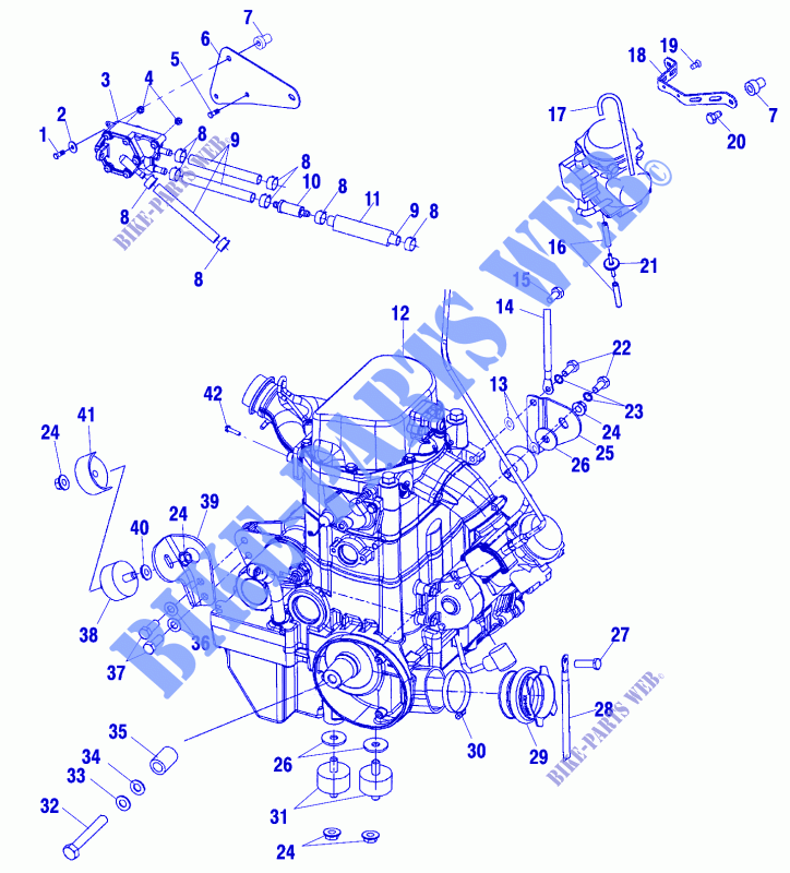 ENGINE MOUNTING   A03CH68AA/AC/AF/AH/AL (4975557555A13) for Polaris SPORTSMAN 2003