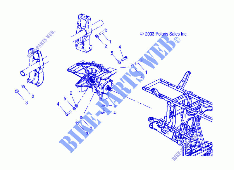 REAR GEARCASE MOUNTING   A03CH68AA/AC/AF/AH/AL (4987468746D02) for Polaris SPORTSMAN 2003