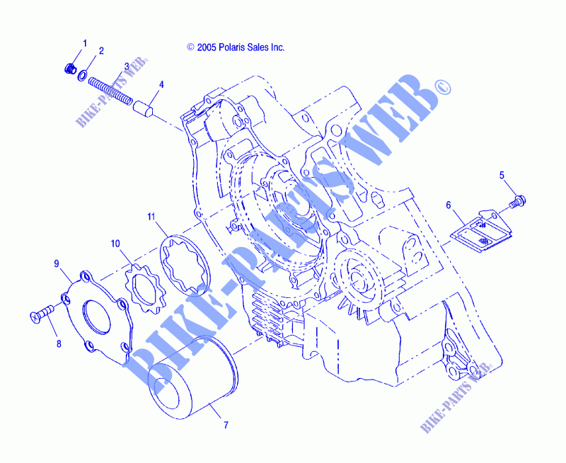 OIL PUMP AND OIL FILTER   A03CA32AA (4999201699920169D05) for Polaris TRAIL BOSS 330 2003