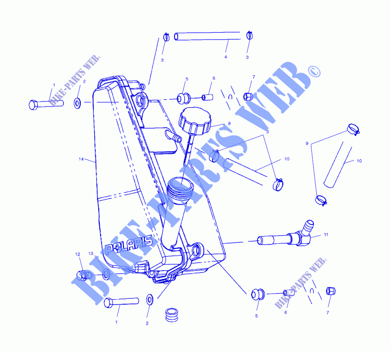 OIL TANK (IF BUILT AFTER 1/02/02)   A02CH42AA (4968536853E01) for Polaris SPORTSMAN 400 2002