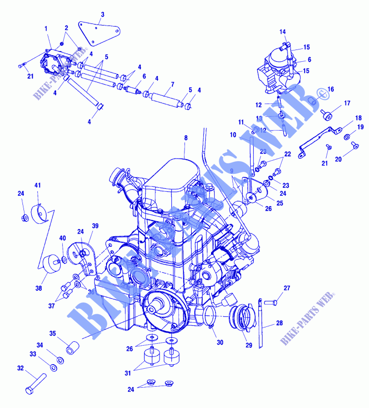 ENGINE MOUNTING   A02CH68AA/AB/AC/CA/CB (4966346634A13) for Polaris SPORTSMAN 700 2002