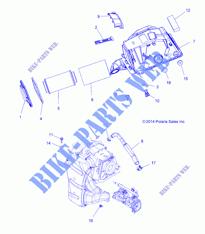 ENGINE, AIR INTAKE   A15SXE85FI (49ATVAIRINTAKE15850SP) for Polaris SPORTSMAN 850 FOREST EU 2015
