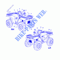 DECALS   A01CH50AA (4964466446A009) for Polaris SPORTSMAN 500 HO 2001