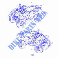 DECALS   A01AA32AA (4963816381A006) for Polaris TRAIL BOSS 325 SE 2001