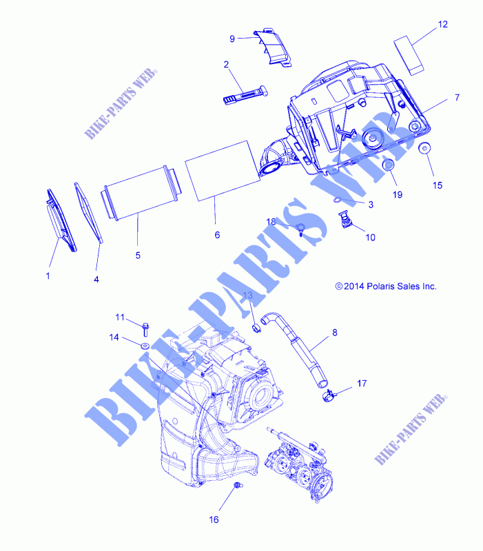 ENGINE, AIR INTAKE   A15SXE95FK (49ATVAIRINTAKE15850SP) for Polaris SPORTSMAN 1000 FOREST EU 2015
