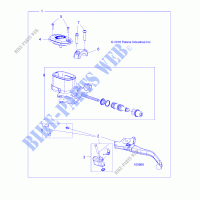 BRAKES, FRONT BRAKE LEVER AND MASTER CYLINDER   A21SEG50A1/A5/CA1/CA5 (100868) for Polaris SPORTSMAN 450 HO UTILITY 2021