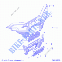 BODY, FRONT BUMPER   A21SEE50A1/A5/CA1/CA5 (C0211236 1) for Polaris SPORTSMAN 450 HO EPS 2021