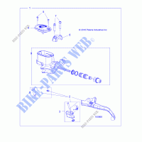 BRAKES, FRONT BRAKE LEVER AND MASTER CYLINDER   A21SEE50A1/A5/CA1/CA5 (100868) for Polaris SPORTSMAN 450 HO EPS 2021