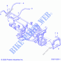 CHASSIS, FRAME   A21SEE50A1/A5/CA1/CA5 (C0211225 1) for Polaris SPORTSMAN 450 HO EPS 2021