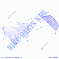 SIDE PANELSS   A21SEE50A1/A5/CA1/CA5 (C0211236 3) for Polaris SPORTSMAN 450 HO EPS 2021