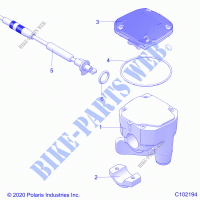 STEERING, CONTROLS, THROTTLE ASM. AND CABLE   A21SEE50A1/A5/CA1/CA5 (C102194) for Polaris SPORTSMAN 450 HO EPS 2021