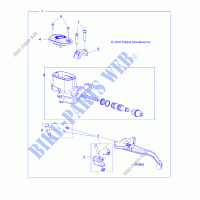 BRAKES, FRONT BRAKE LEVER AND MASTER CYLINDER   A21SEA50A1/A5/CA1/CA5 (100868) for Polaris SPORTSMAN 450 HO 2021