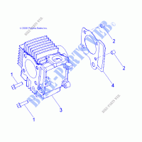 ENGINE, CYLINDER   A21YAF11B5/N5 (49ATVCYLINDER07OTLW90) for Polaris SPORTSMAN 110 2021