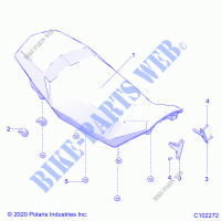 BODY, SEAT   A21SVE95KK (C102272) for Polaris SCRAMBLER XP 1000 EU 2021