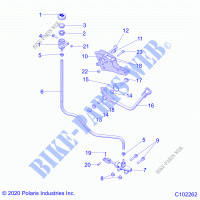 BRAKES, BRAKE PEDAL AND MASTER CYLINDER   A21SVE95KK (C102262) for Polaris SCRAMBLER XP 1000 EU 2021