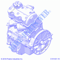 ENGINE, LONG BLOCK   A21SVE95KK (C101431 10) for Polaris SCRAMBLER XP 1000 EU 2021