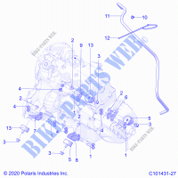 ENGINE, MOUNTING AND TRANSMISSION MOUNTING   A21SVE95KK (C101431 27) for Polaris SCRAMBLER XP 1000 EU 2021