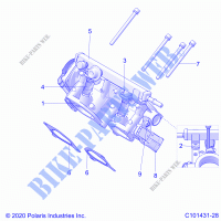 ENGINE, THROTTLE BODY   A21SVE95KK (C101431 28) for Polaris SCRAMBLER XP 1000 EU 2021