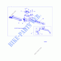 BRAKES, FRONT BRAKE LEVER AND MASTER CYLINDER   A21SXD95A9/CA9 (100932) for Polaris SPORTSMAN XP 1000 HUNTER EDITION 2021