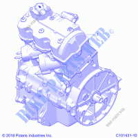 ENGINE, LONG BLOCK   A21SXD95A9/CA9 (C101431 10) for Polaris SPORTSMAN XP 1000 HUNTER EDITION 2021