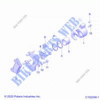 BRAKES, FRONT CALIPER   A21S6E57A1/3A1 (C102248 1) for Polaris SPORTSMAN 570 6X6 2021