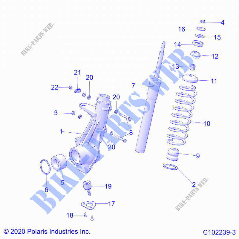 SUSPENSION, FRONT STRUT   A21S6E57A1/3A1 (C102239 3) for Polaris SPORTSMAN 570 6X6 2021