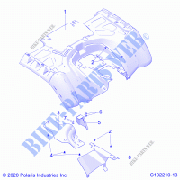 BODY, BODYWORK   CAB    A21SXM95AG/CAG (C102210 13) for Polaris SPORTSMAN XP 1000 HIGH LIFTER 2021