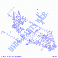 CHASSIS, MAIN FRAME   A21SXM95AG/CAG (C101984) for Polaris SPORTSMAN XP 1000 HIGH LIFTER 2021
