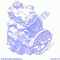 ENGINE, LONG BLOCK   A21SXM95AG/CAG (C101431 10) for Polaris SPORTSMAN XP 1000 HIGH LIFTER 2021