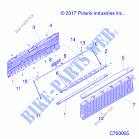 BODY, BOX, TAILGATE   R21TAA99A1/A7/B1/B7 (C700065) for Polaris RANGER 1000 FULL SIZE 2021