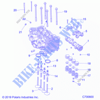 ENGINE, CYLINDER HEAD AND VALVES   R21TAA99A1/A7/B1/B7 (C700600) for Polaris RANGER 1000 FULL SIZE 2021