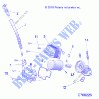 ENGINE, DIPSTICK AND OIL FILTER   R21TAA99A1/A7/B1/B7 (C700226) for Polaris RANGER 1000 FULL SIZE 2021