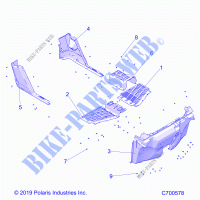 FLOOR AND ROCKER   R21TAA99A1/A7/B1/B7 (C700578) for Polaris RANGER 1000 FULL SIZE 2021