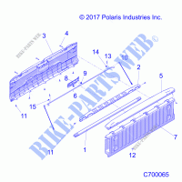 BODY, BOX, TAILGATE   R21TAU99AP/AG/BP/BG (C700065) for Polaris RANGER 1000 FULL SIZE WINTER 2021