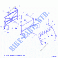 CHASSIS, CAB FRAME   R21T6A99A1/B1 (C700703) for Polaris RANGER CREW 1000 2021