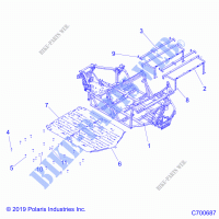 CHASSIS, MAIN FRAME   R21T6A99A1/B1 (C700687) for Polaris RANGER CREW 1000 2021